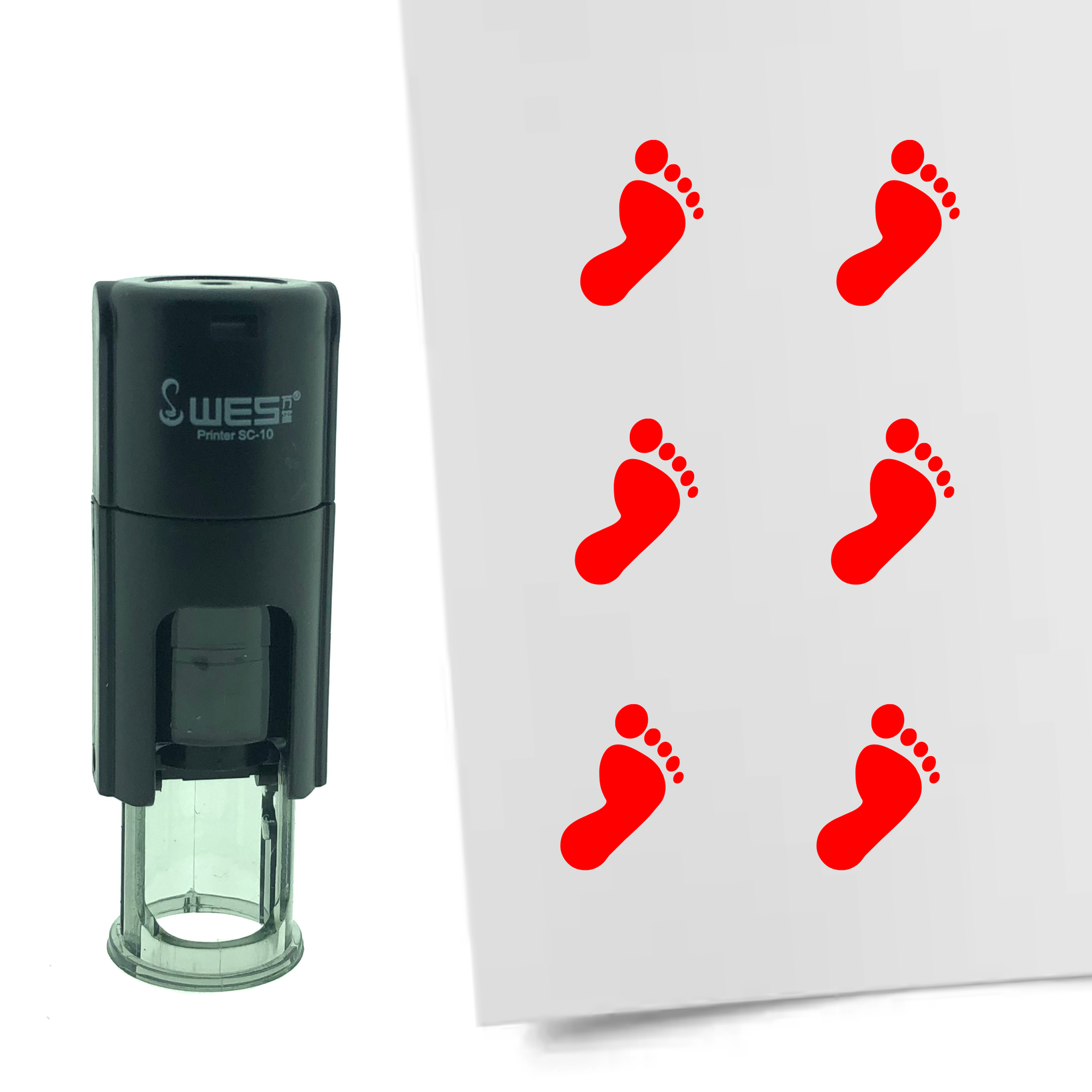 Stempel Voet 10mm - 6 kleuren - navulbaar - hobby en spaarkaarten - Afbeelding 6 van 8