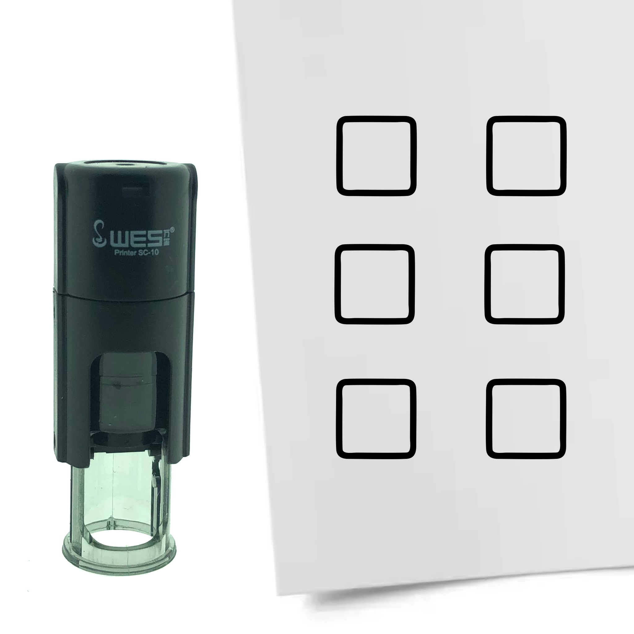 Stempel Lege checkbox of Vierkant 10mm - 6 kleuren - navulbaar - Afbeelding 8 van 8