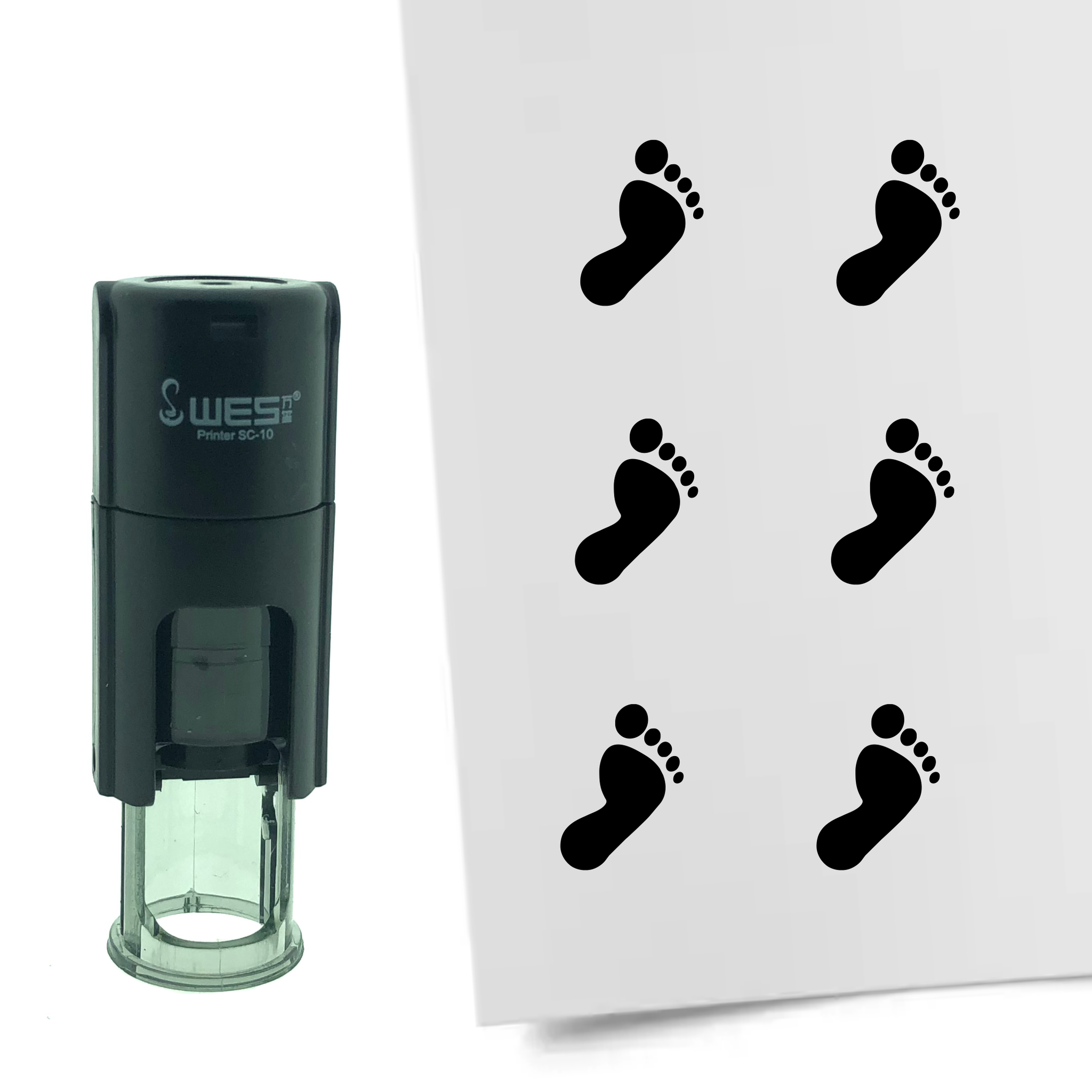 Stempel Voet 10mm - 6 kleuren - navulbaar - hobby en spaarkaarten - Afbeelding 8 van 8