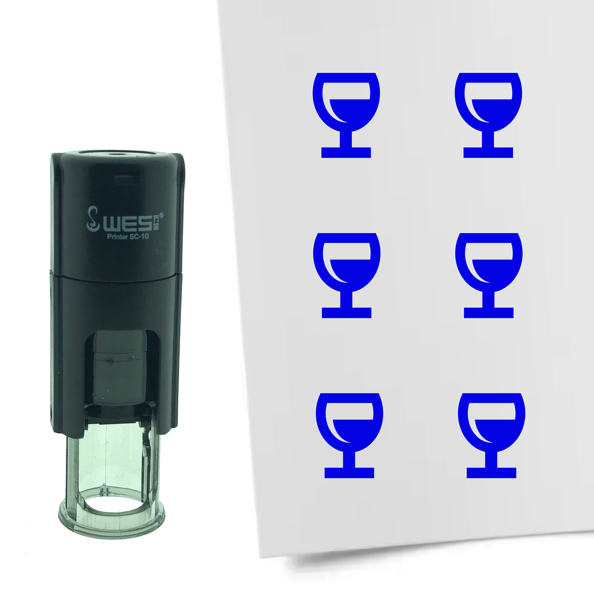 Stempel Glas Wijn 10mm - 6 kleuren - navulbaar - hobby's en spaarkaarten - Afbeelding 3 van 8