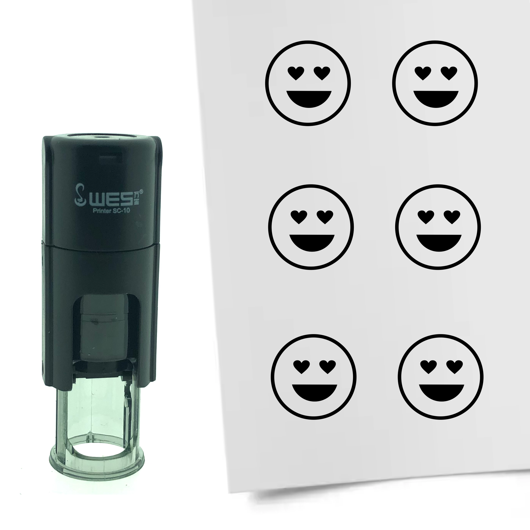 Stempel Smiley Liefde 10mm - 6 kleuren - navulbaar - hobby's en spaarkaarten - Afbeelding 8 van 8