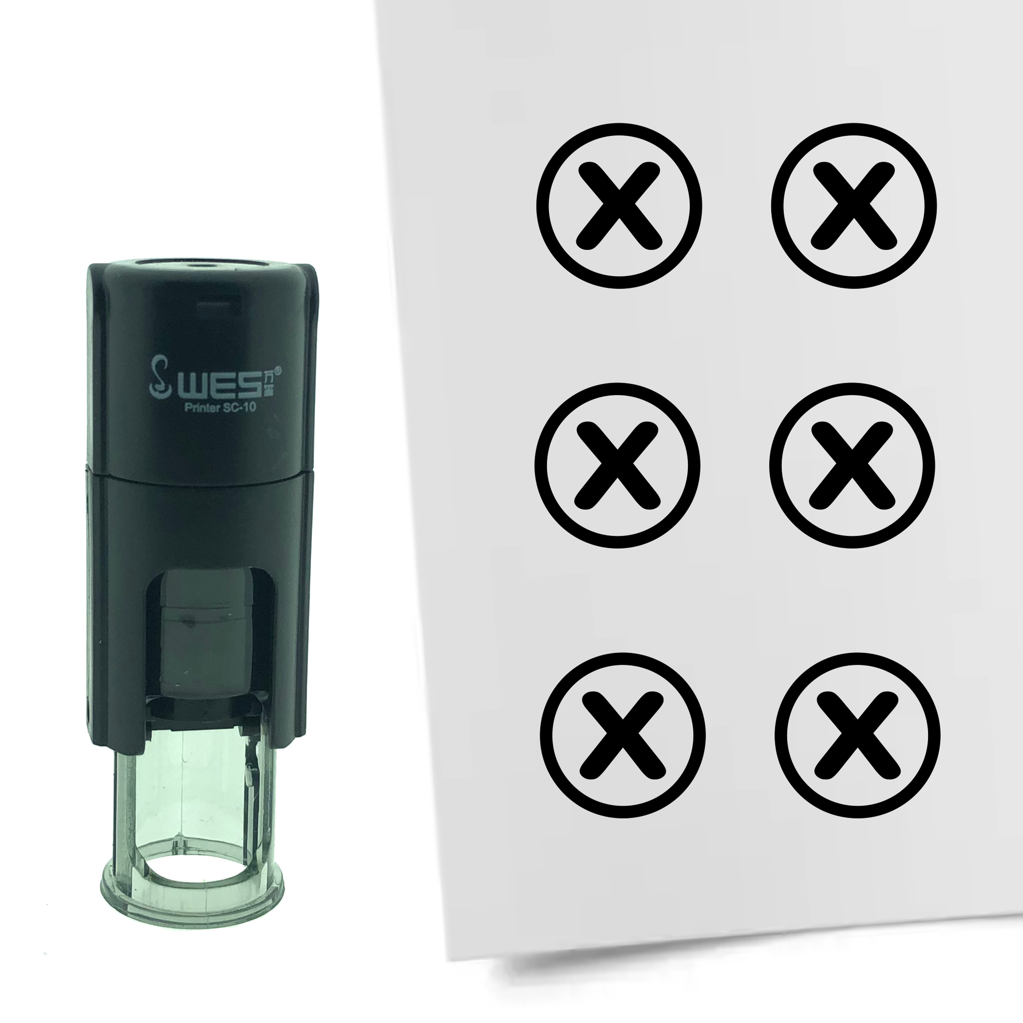 Stempel Checkbox met Kruisje 10mm - in 6 kleuren - navulbaar - Afbeelding 8 van 8