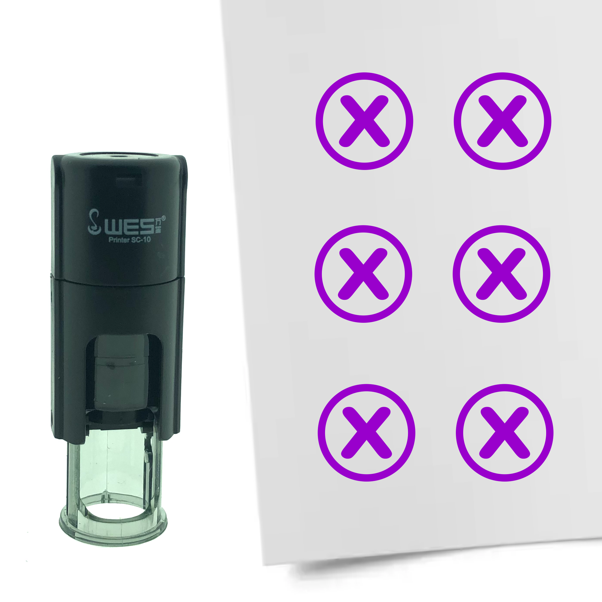 Stempel Checkbox met Kruisje 10mm - in 6 kleuren - navulbaar - Afbeelding 5 van 8