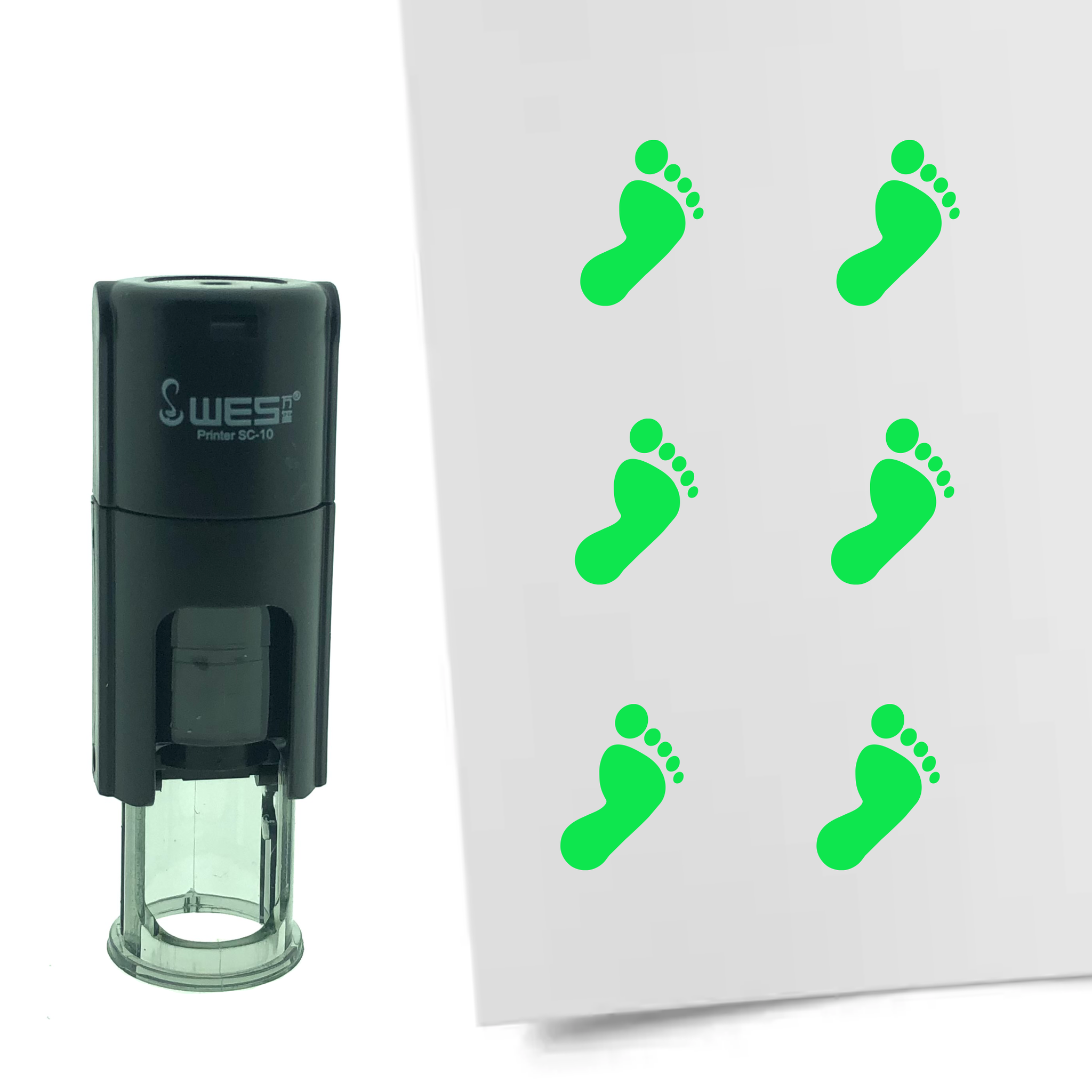 Stempel Voet 10mm - 6 kleuren - navulbaar - hobby en spaarkaarten - Afbeelding 4 van 8