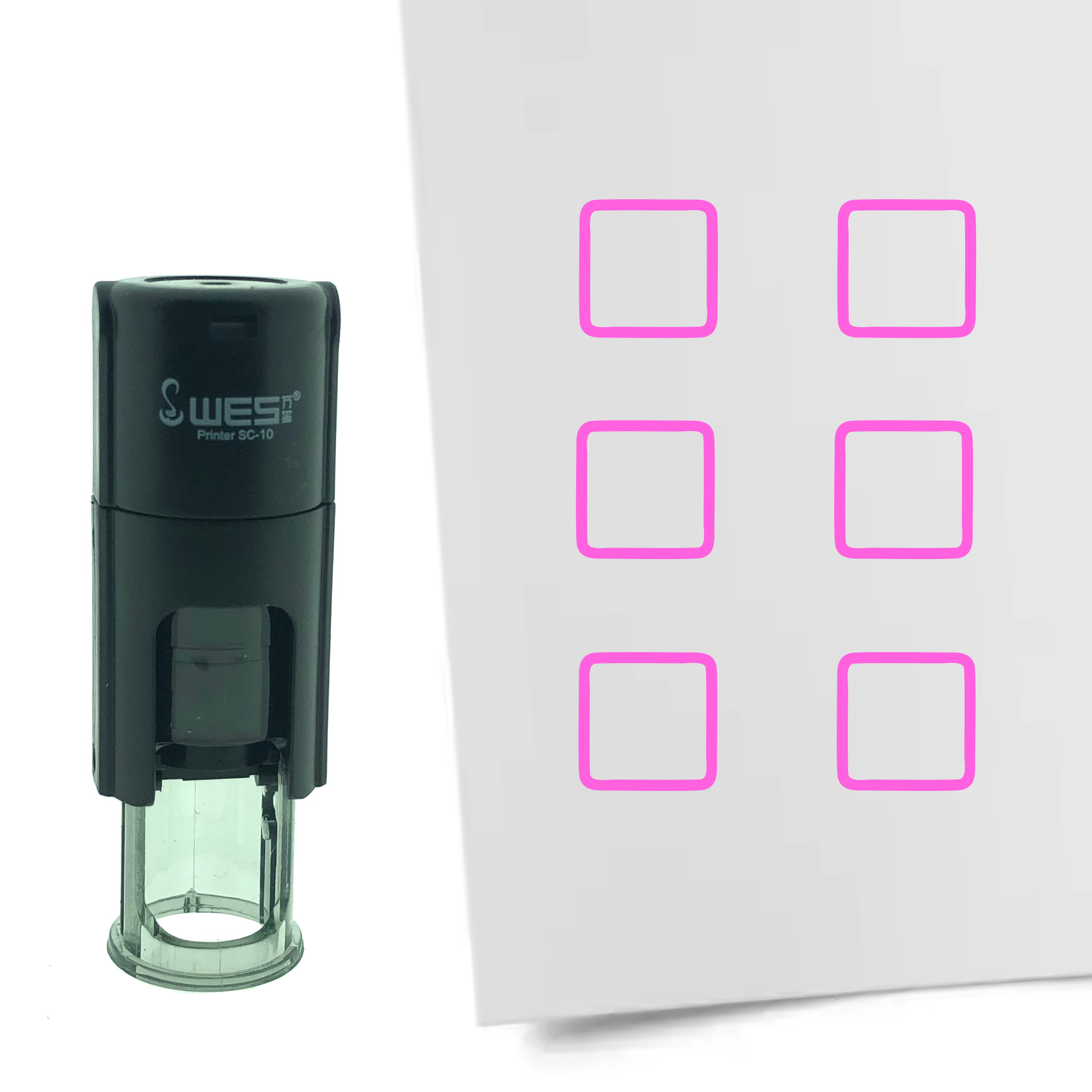 Stempel Lege checkbox of Vierkant 10mm - 6 kleuren - navulbaar - Afbeelding 7 van 8