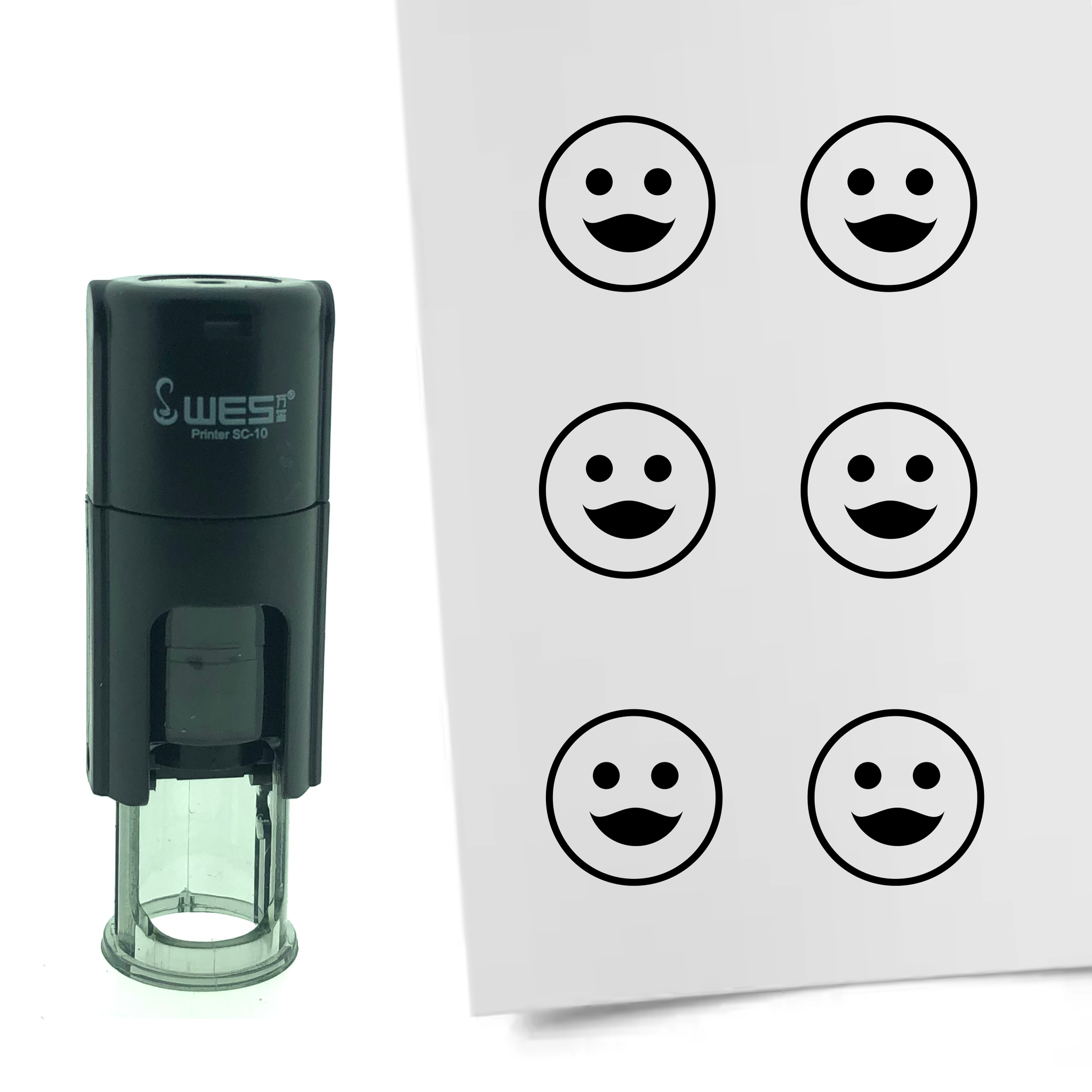 Stempel Smiley Vrouwelijk 10mm - 6 kleuren - navulbaar - hobby en spaarkaarten - Afbeelding 8 van 8