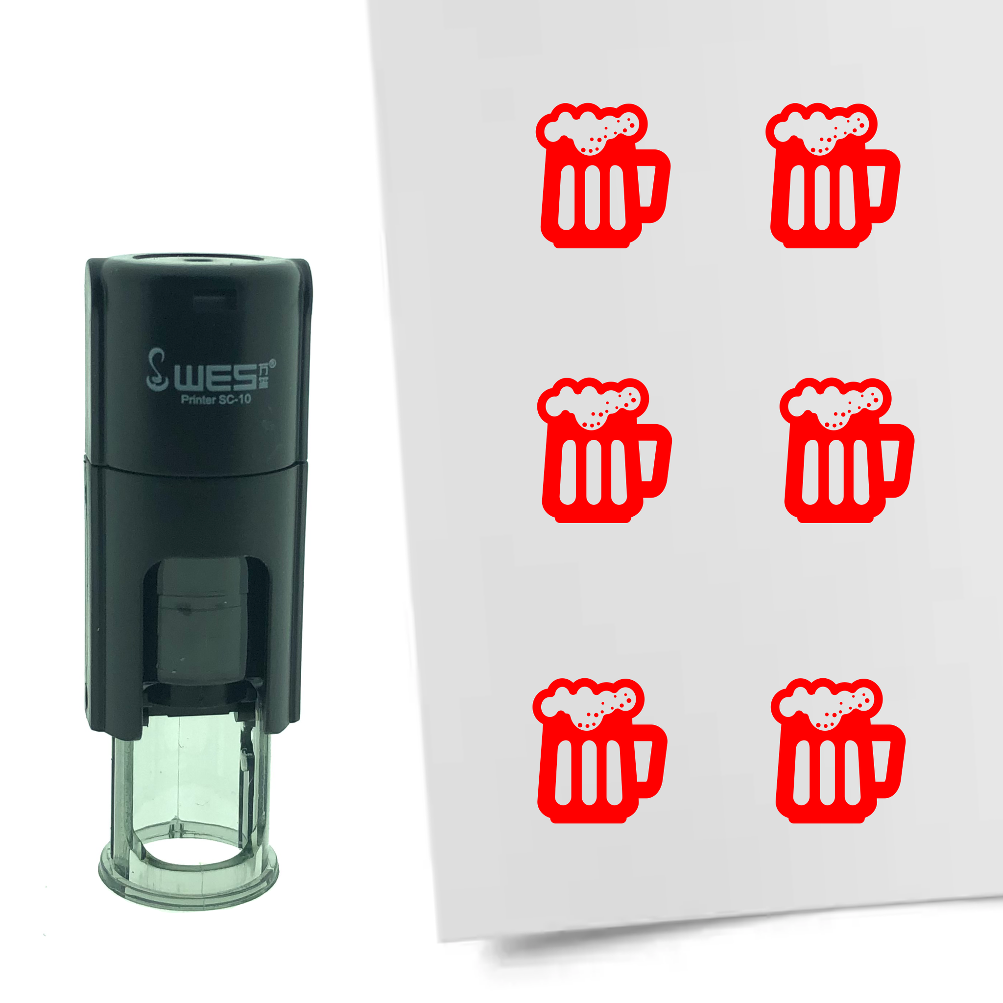 Stempel Bier 10mm - 6 kleuren - navulbaar - hobby en spaarkaarten - Afbeelding 6 van 8