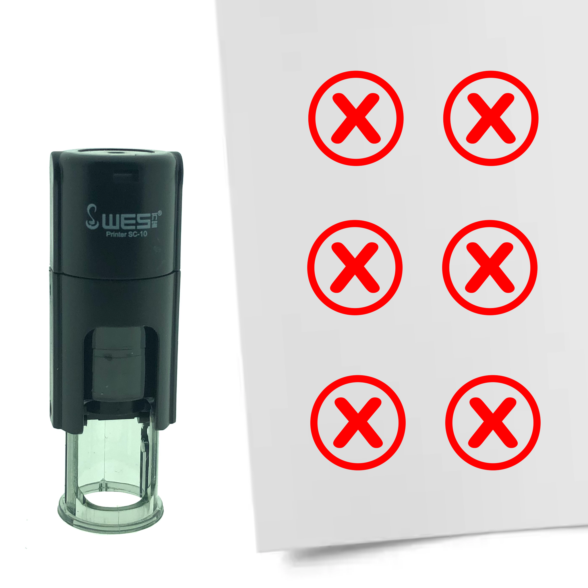 Stempel Checkbox met Kruisje 10mm - in 6 kleuren - navulbaar - Afbeelding 6 van 8