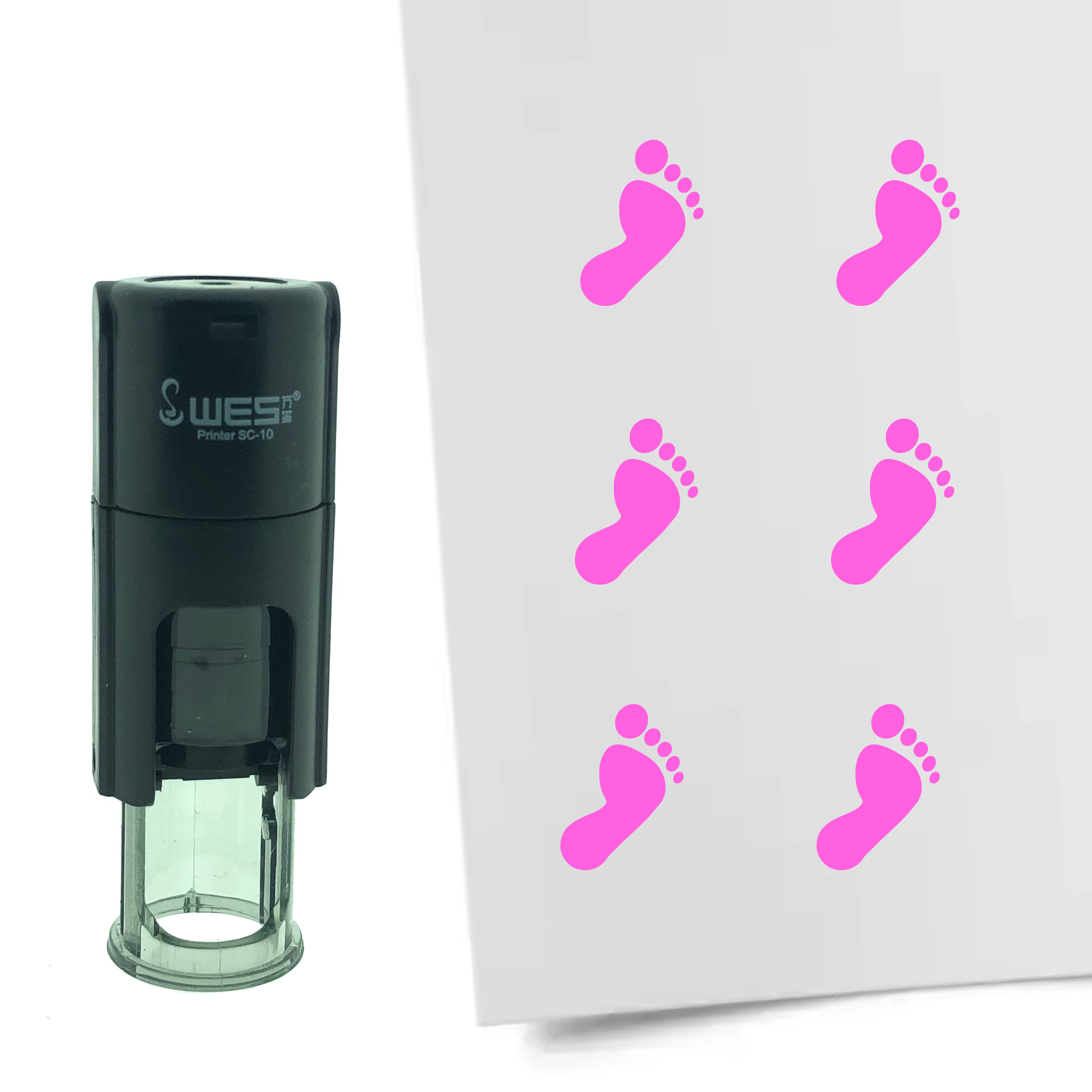 Stempel Voet 10mm - 6 kleuren - navulbaar - hobby en spaarkaarten - Afbeelding 7 van 8