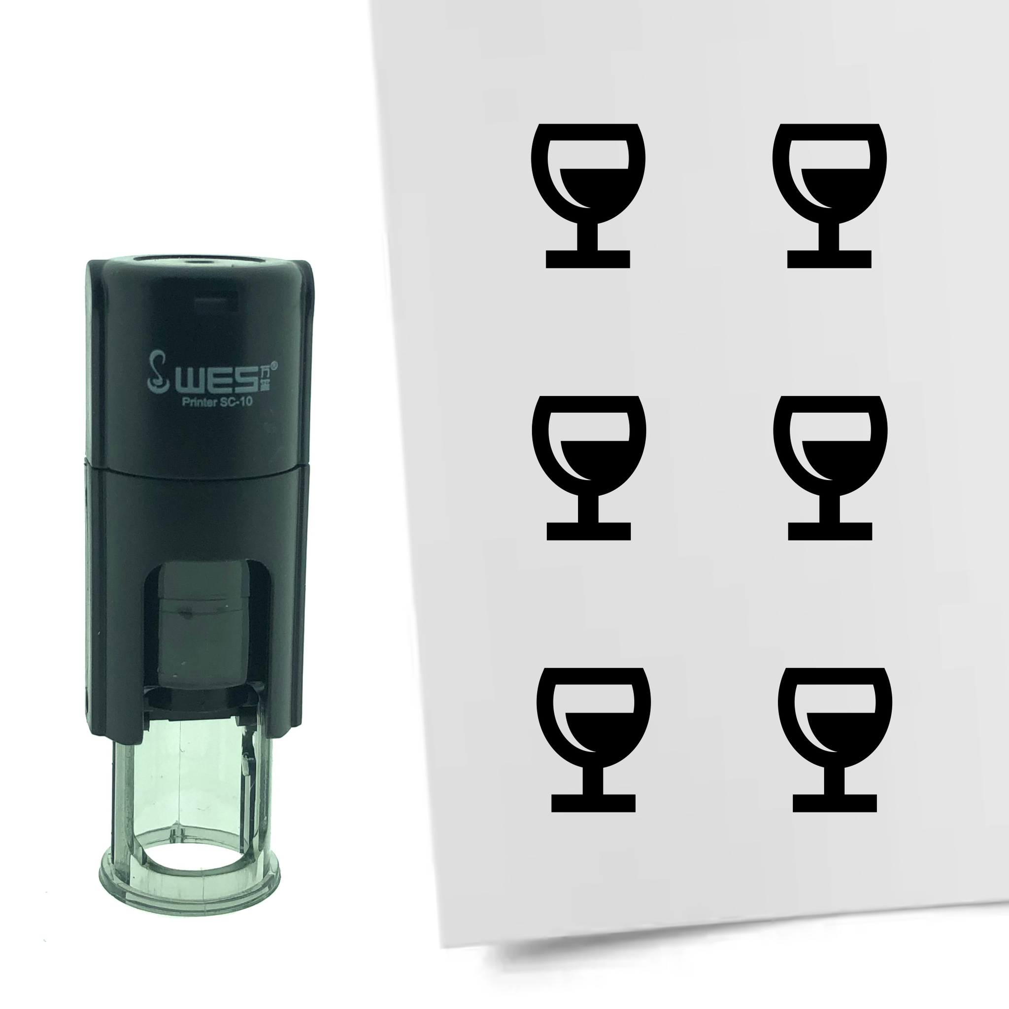 Stempel Glas Wijn 10mm - 6 kleuren - navulbaar - hobby's en spaarkaarten - Afbeelding 8 van 8