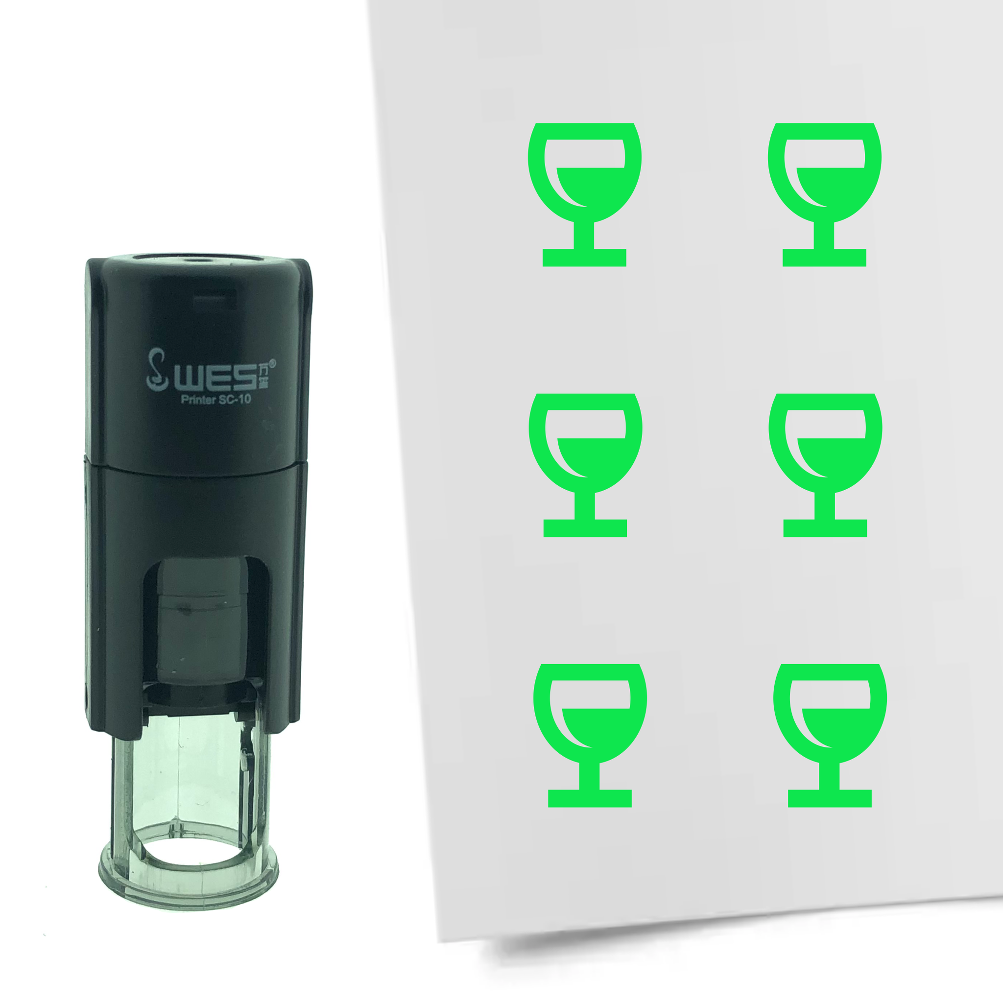 Stempel Glas Wijn 10mm - 6 kleuren - navulbaar - hobby's en spaarkaarten - Afbeelding 4 van 8
