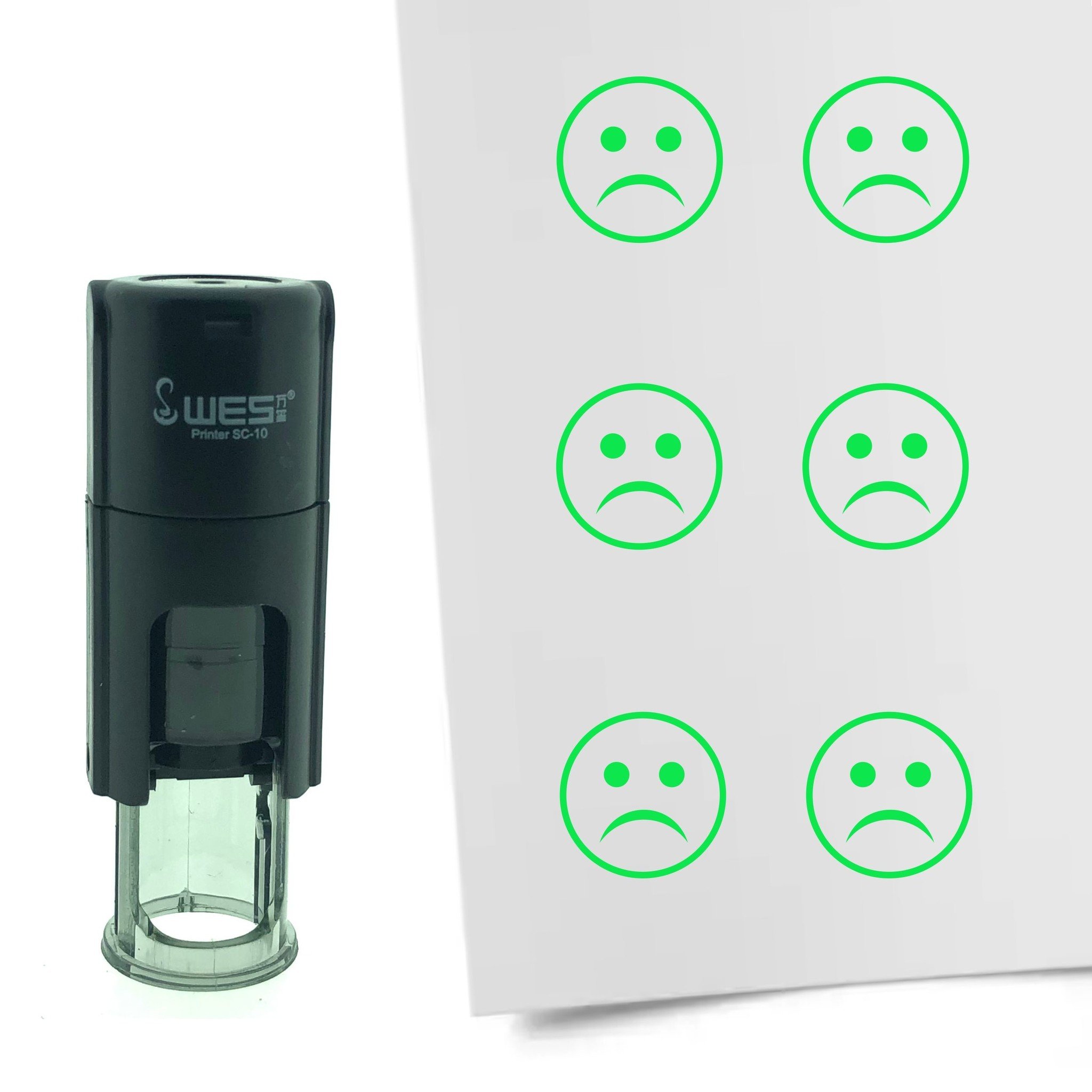 Stempel Smiley Wanhopig 10mm - 6 kleuren - navulbaar - hobby's en spaarkaarten - Afbeelding 4 van 8