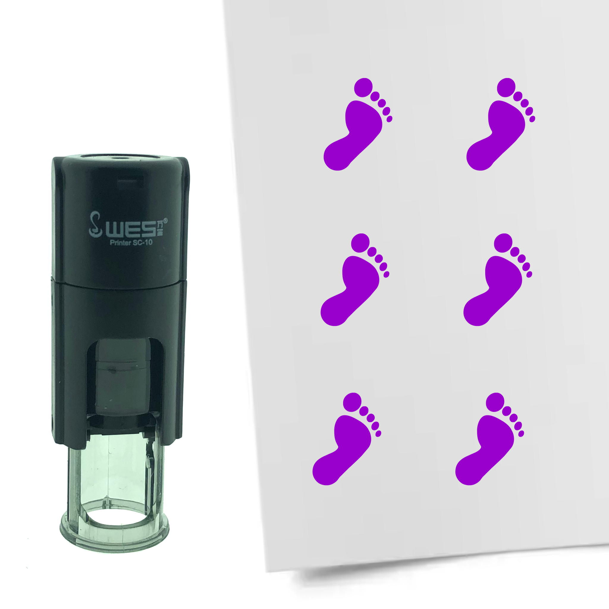 Stempel Voet 10mm - 6 kleuren - navulbaar - hobby en spaarkaarten - Afbeelding 5 van 8