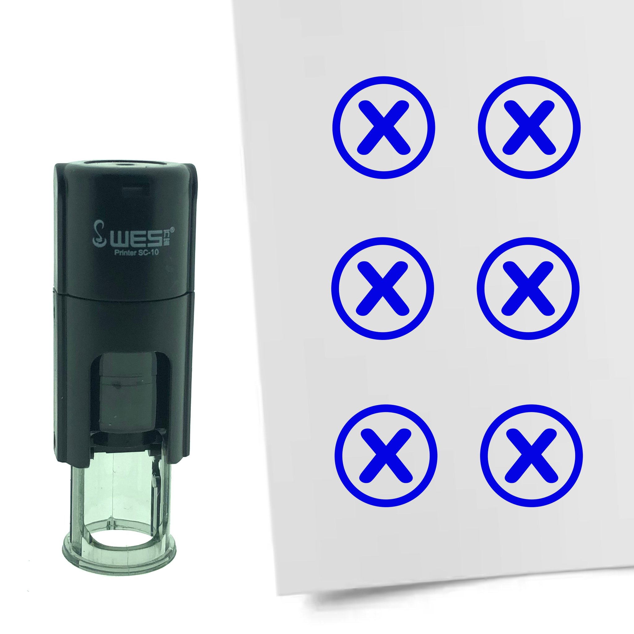 Stempel Checkbox met Kruisje 10mm - in 6 kleuren - navulbaar - Afbeelding 3 van 8